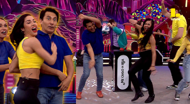 Me Caigo De Risa: Paloma Fiuza le roba un beso a Armando Machuca y terminan bailando samba juntos