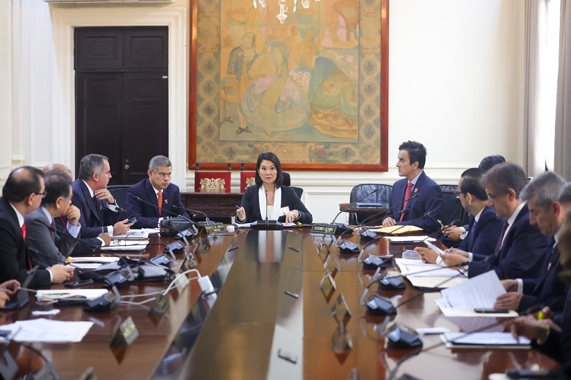 Keiko Fujimori lideró su primer Consejo de Ministros en Palacio de Gobierno