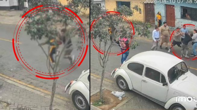 Sujeto persigue y agrede a una escolar que iba a su colegio: Vecinos reaccionan y lo golpean