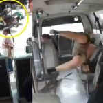 Motociclista chocó contra bus a toda velocidad y terminó dentro del vehículo en Colombia | VIDEO