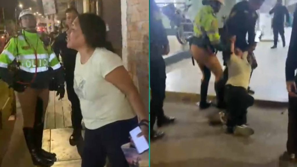 Mujer agrede a policías tras negarse a pagar taxi y es detenida | VIDEO