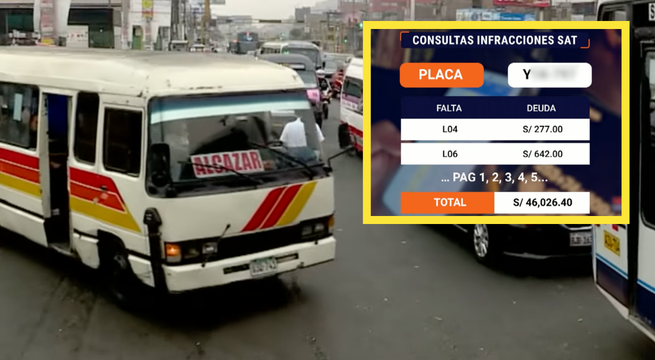 Papeletas en oferta: buses con hasta S/46.000 soles en multa serán beneficiados con el descuento del 90%