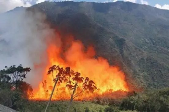 Cusco: tres incendios forestales permanecen activos en Calca y La Convención