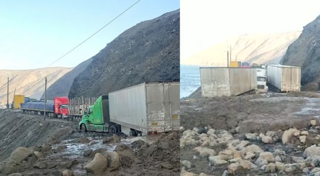 Cuatro días atrapados en la Panamericana Sur: huaico sepulta tráilers y deja a pasajeros y conductores sin alimentos