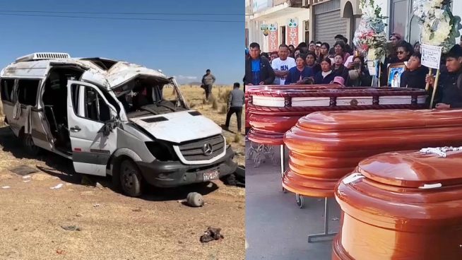 Choque frontal entre dos minivans deja 5 muertos y 11 heridos en Puno