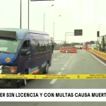 Accidente en Vía de Evitamiento: chofer sin licencia causa muerte de mujer y deja varios heridos