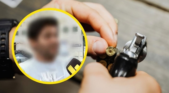 Hombre con bebé en brazo dispara contra delincuente que intentó robarle su auto