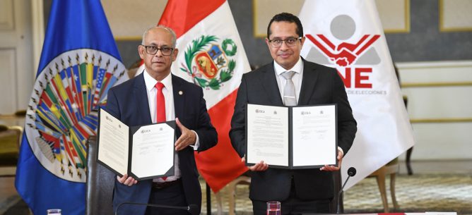 JNE y OEA suscriben acuerdo para fortalecer observación de las Elecciones Regionales y Municipales 2026