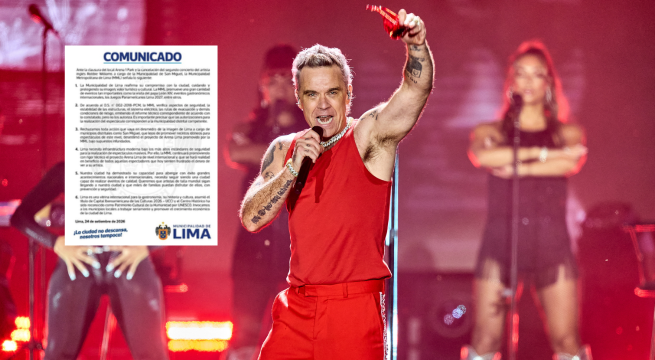 Municipalidad de Lima explica motivos de la clausura de Arena 1 antes del segundo concierto de Robbie Williams