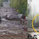 Aluvión cae en Santiago de Chile: Lodo arrastra autos, árboles y postes de luz