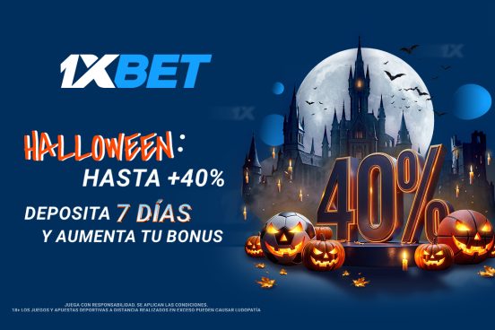 ¡Celebra HALLOWEEN con hasta un 40% de bonificación en la casa de apuestas autorizada 1xBet!