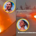 Lesly Águila y Susana Alvarado de Corazón Serrano iban a bordo de avión cuya ala se incendió