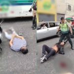 Presuntos extorsionadores caen heridos a balazos en el Centro de Lima: Pretendían escapar en moto | VIDEO