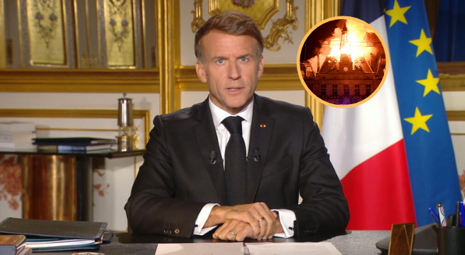 Macron afirma que “nada justifica” la violencia en las protestas en Francia y señala a la extrema izquierda