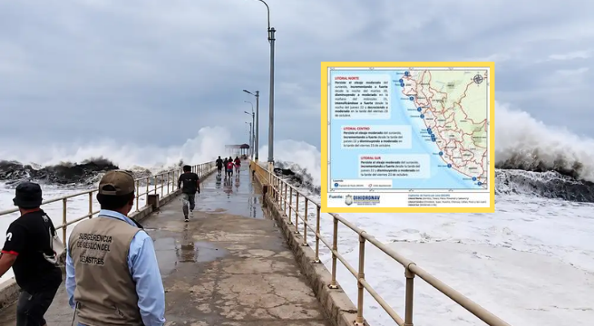 Marina de Guerra advierte oleajes anómalos de fuerte intensidad en el litoral peruano
