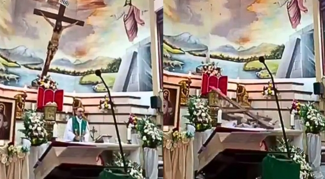 Sacerdote muere aplastado por una cruz durante una misa en Ecuador