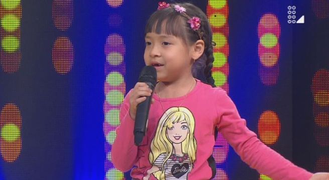 Mía convenció al jurado de Súper Kids con su gran voz