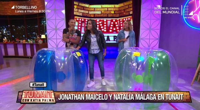 Tunait: Jonathan Maicelo y Natalia Málaga pasaron divertida prueba
