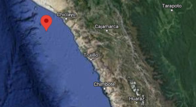 Sismo de magnitud 4.4 se produjo esta noche en Chiclayo