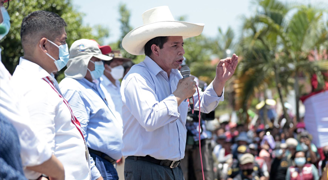 Presidente Castillo: “Los discursos no llenan estómagos ni educan”
