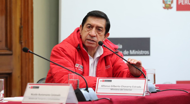 Ministro Chávarry desestima reporte de Osiptel: “Es ilógico que se roben 4.000 celulares en un día”