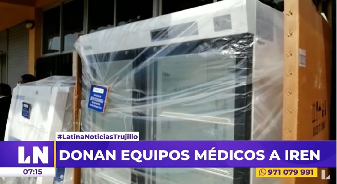 Trujillo: iglesia donó equipos al IREN para fortalecer área de farmacia