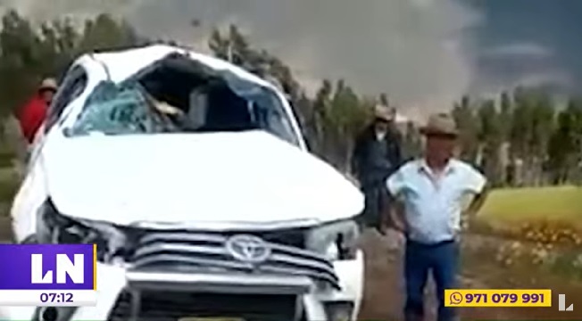 Julcán: alcalde y funcionarios heridos en accidente tras evitar embestir a burro