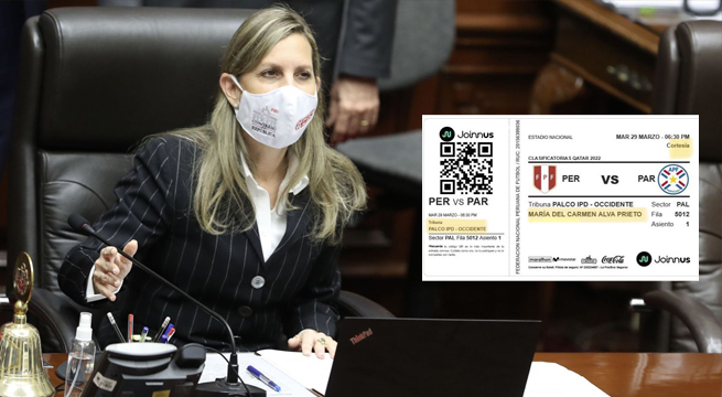 Maricarmen Alva sobre entradas del IPD: Es normal que las den en los despachos de los congresistas