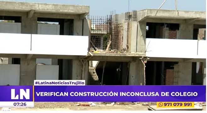 La Libertad: Gobierno Regional verifica obras paralizadas en colegio María Negrón Ugarte