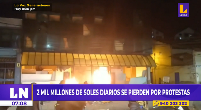 Se pierde más de 1900 millones de soles al día por las protestas