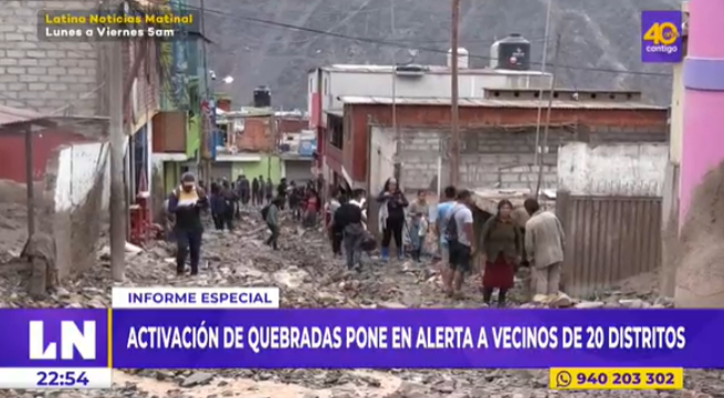 Informe Especial: activación de quebradas pone en alerta a vecinos de 20 distritos