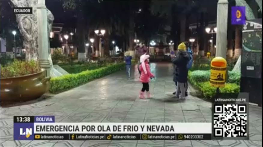 Ola de frío y nevada causa alarma en Bolivia