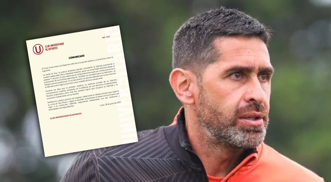 Sebastián Avellino: Universitario se pronuncia tras liberación de preparador físico