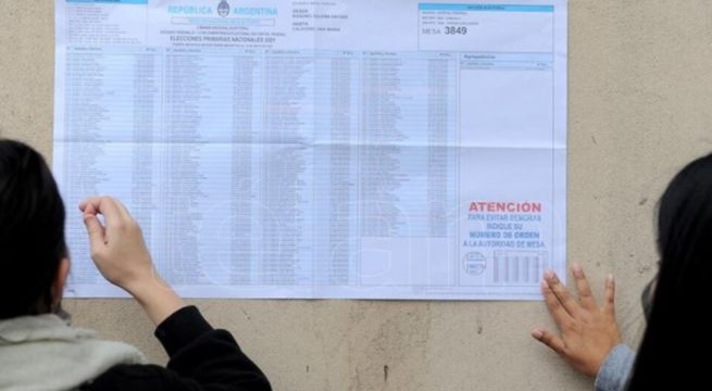 Dónde voto, segunda vuelta 2023 – Argentina: consultá el padrón electoral definitivo