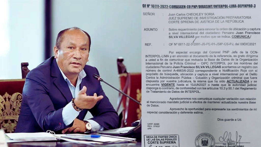 Juan Silva: Interpol actualiza notificación roja de captura hasta junio de 2027