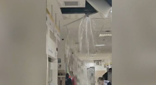 Junín: techo de hospital colapsa tras fuerte lluvia torrencial