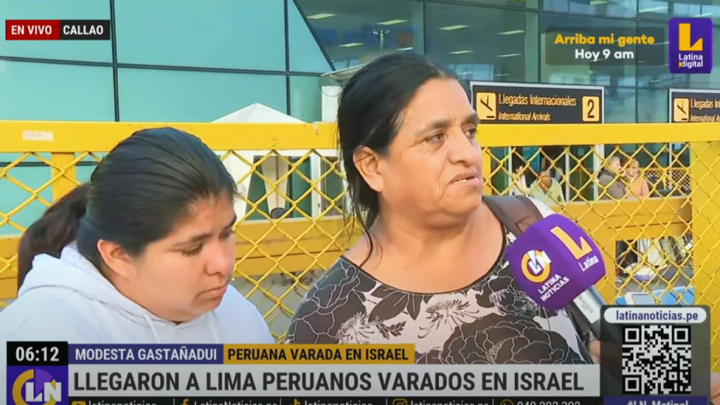 Peruanos que regresan desde Israel: “Era un momento muy desesperante escuchar el cruce de bombas”