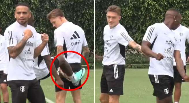 Luis Advíncula y su peculiar gesto con Oliver Sonne previo al Perú vs Bolivia | VIDEO