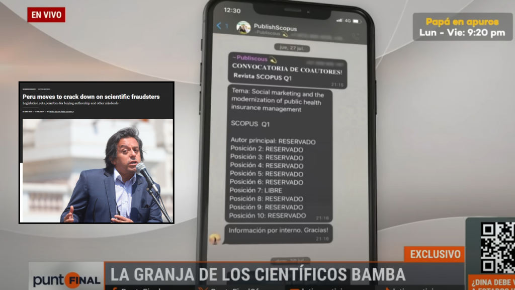 ‘La granja de los científicos bamba’: revista Science destaca revelación de Punto Final