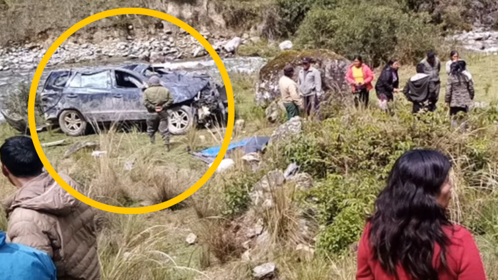 Pareja de esposos mueren tras caída de vehículo a abismo