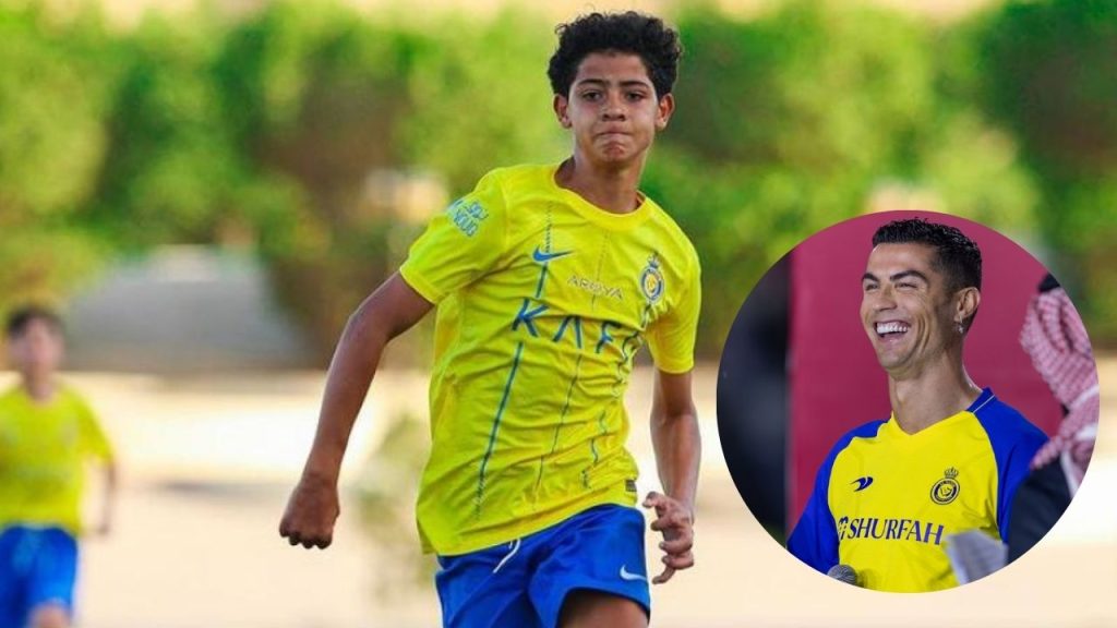 Cristiano Ronaldo Jr emula uno de los goles más famosos de su padre y marca doblete