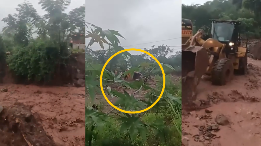 Bus con pasajeros a bordo es arrasado por huaico en Junín | VIDEO 