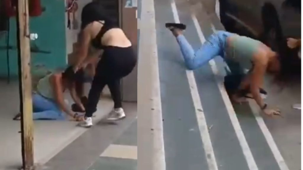 Mujer agrede a presunta amante de su esposo en centro comercial 