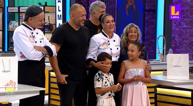 Tilsa Lozano rompe en lágrimas al ver entrar a su familia al set: “Mis incondicionales” | El Gran Chef Famosos