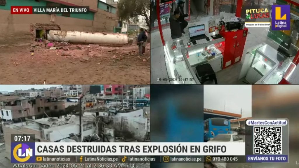 Cámaras de seguridad captan el preciso momento de la explosión de grifo en VMT