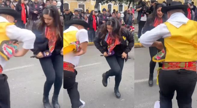 Reportera de Latina Televisión se gana aplausos tras bailar huayno durante Gran Parada Militar