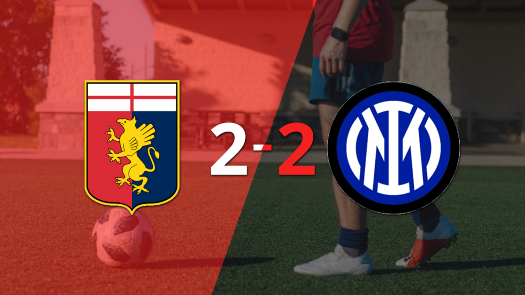 Inter empató con Genoa y Marcus Thuram anotó dos goles