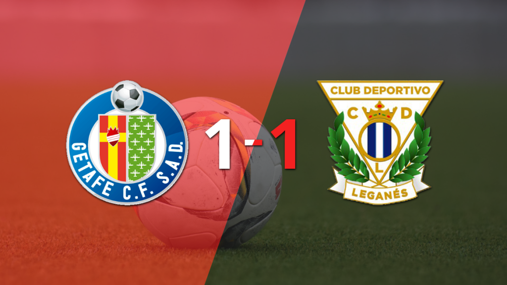 Leganés empató 1-1 en su visita a Getafe