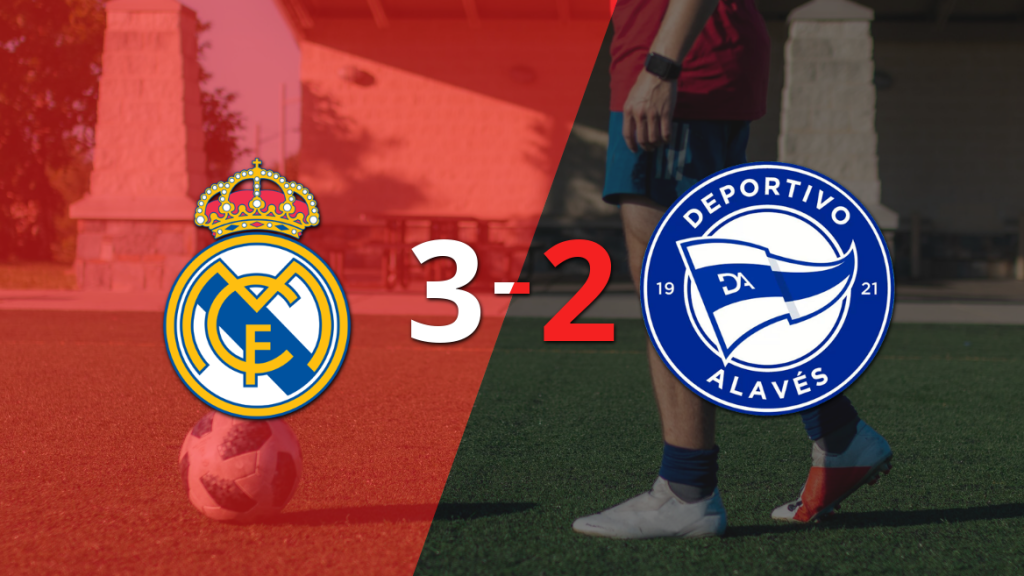 Real Madrid venció por 3-2 a Alavés en un duelo lleno de goles