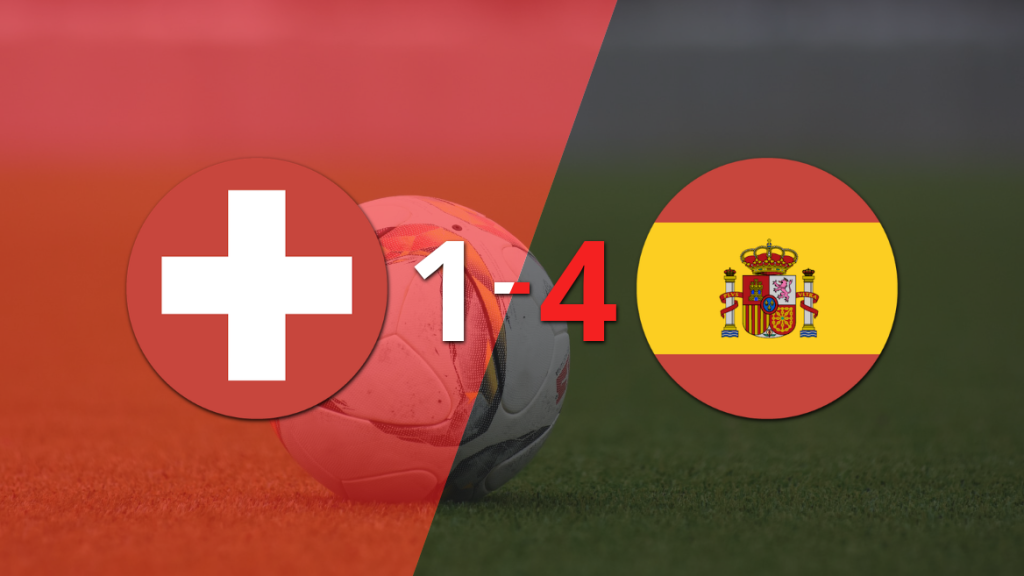 Fabián Ruiz anotó un doblete en la goleada 4-1 de España a Suiza